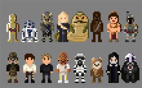 Star Wars Return Of The Jedi Characters 8 Bit By Lustriouscharming On