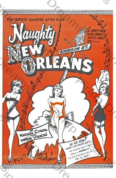 vintage burlesque poster naughty new orleans it re print this burlesque poster of naughty new