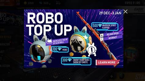 Generate unlimited garena free fire diamonds, gold. Free Fire New Events Full Details // New ROBO Full Top Up ...