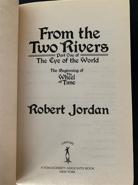 Robert Jordan From The Two Rivers Book Paperback Etsy