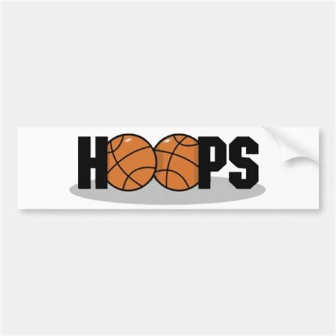 Hoops Basketball Bumper Sticker Zazzle