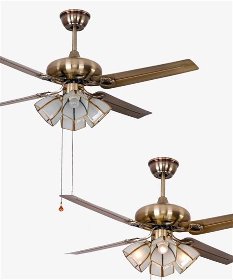 48inch Ceiling fan light iron leaves simple fashion ...