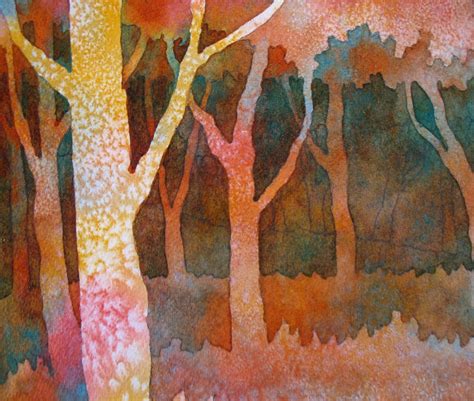 The Painted Prism Watercolor Workshop Negative Painting Trees