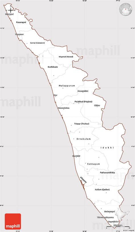 Kerala Map Outline Map Of Kerala Outline At Rs 90 Piece Political