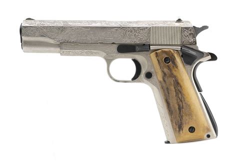 Colt Government Custom Engraved 45 Acp Caliber Pistol For Sale