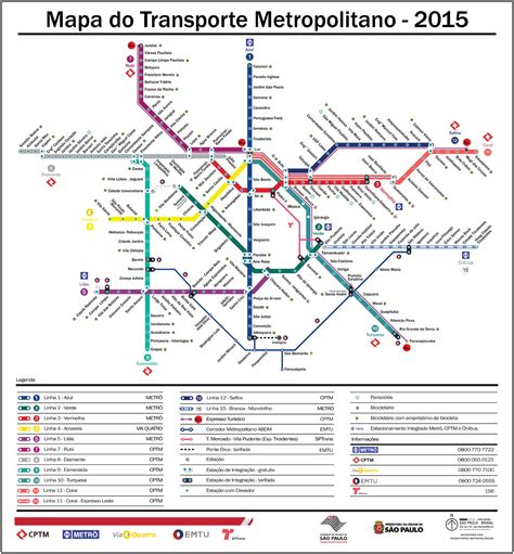 Mapa Do Metro E Cptm Sp