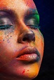 Creative art of make up, fashion mod in 2020 | Colorful portrait ...
