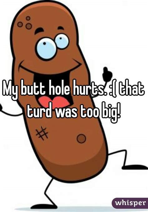 My Butt Hole Hurts That Turd Was Too Big