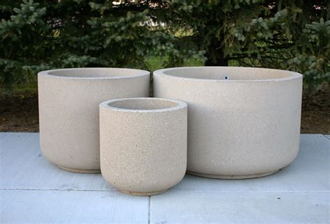 Featured Large Round Concrete Planters Dotyandsons Concrete