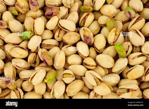 Roasted Salted Pistachio Nut In Shells Background Stock Photo Alamy