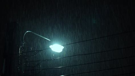 Raining Night And Light 4k Footage Rain Drops Falling In Night At Bkk
