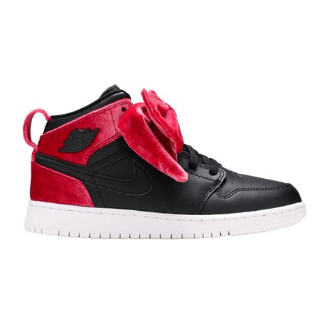 Air Jordan 1 Mid Bow Xld Gs Noble Red Ck5678 006 Ox Street