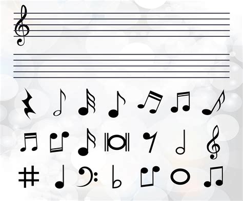 Music Svg Musical Cut Files Music Notes Vectors Eps Files Etsy
