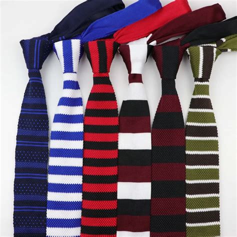 Fashion Men S Colourful Tie Knit Knitted Ties Necktie Cross Striped Color Narrow Slim Skinny