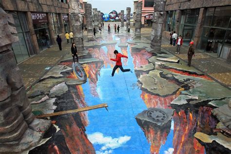 Stunning Optical Illusions Created By Street Chalk Artists