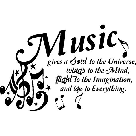 Wall Decal Music Gives A Soul To The Universe Wall Decal Quote Wall