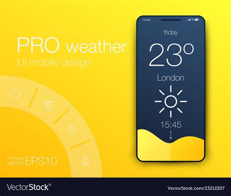 Weather Forecast App Ux Ui Design Stock Royalty Free Vector