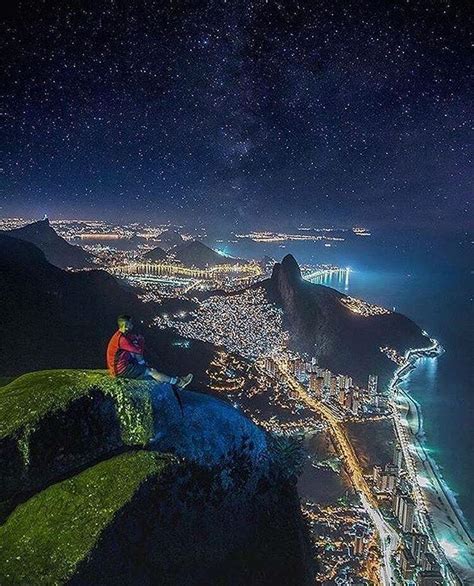 Rió De Janeiro Brasil En Una Noche Estrellada Brazil Travel