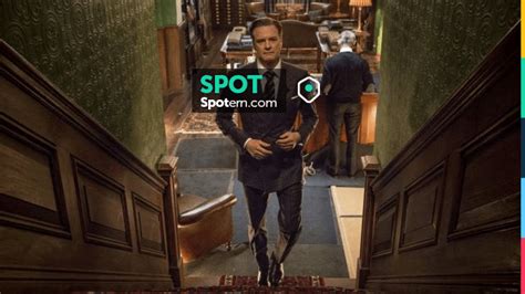Black Pinstripe Double Breasted Suit Worn By Harry Hart Galahad Colin Firth In Kingsman The