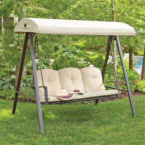 Outdoor Swing With Canopy Porch Swing With Stand Outdoor Patio Swing