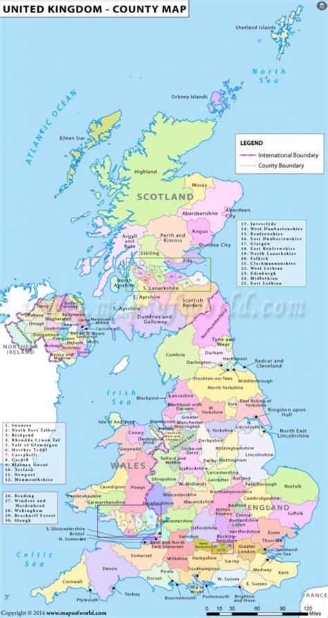 Map of the united kingdom (uk) and its three constituent countries, england, scotland, and wales map of the united kingdom, england, wales, scotland, and northern ireland. Buy UK County Map