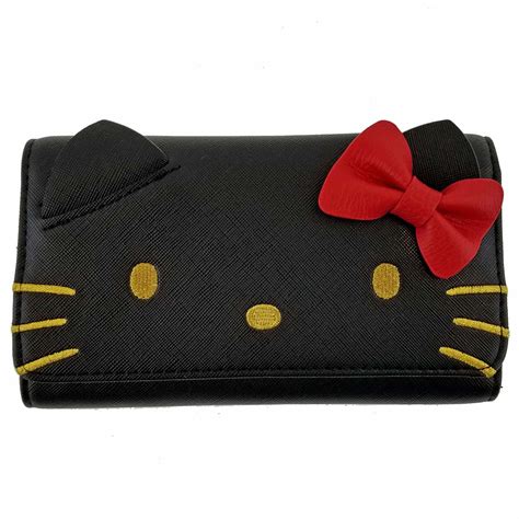 Universal Loungefly Wallet Black Glam Hello Kitty