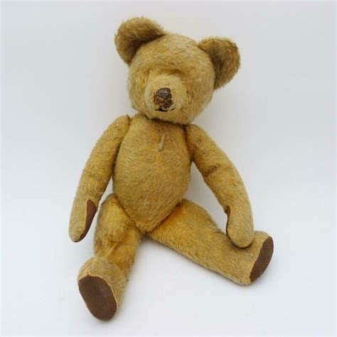 Vintage 16 Golden Mohair Chad Valley Jointed Teddy Bear Antique