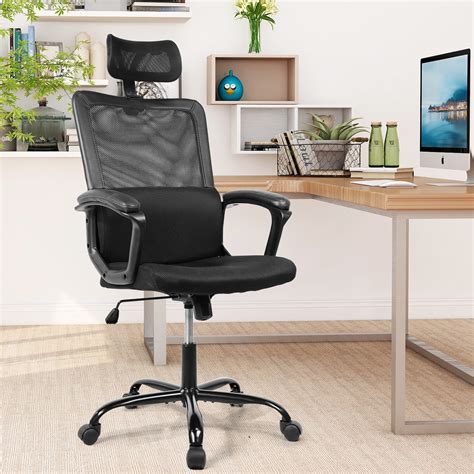 Yoyomax Office Chair Ergonomic Mesh Desk Chair High Back Computer Chair With Headrest Black