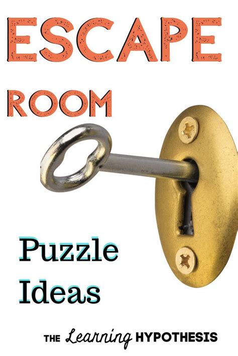 The Escape Room Puzzle Idea Is Shown With An Open Door And Key On Its Side
