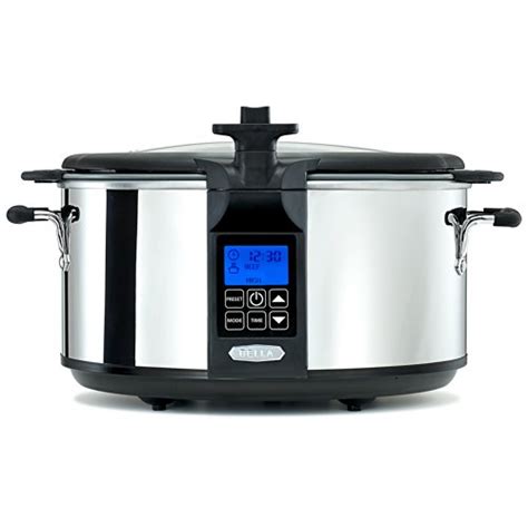 Bella 65 Quart Programmable Searing Slow Cooker With Locking Lid