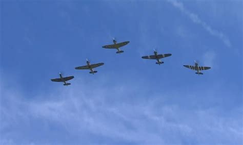 Battle Of Britain Fighter Planes Flypast Marks 75th Anniversary Video