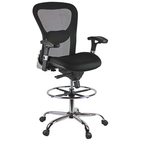 Deluxe Mesh Drafting Stool With Arms