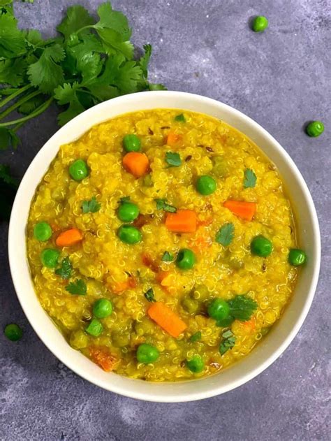 Quinoa Khichdi Instant Pot Indian Veggie Delight