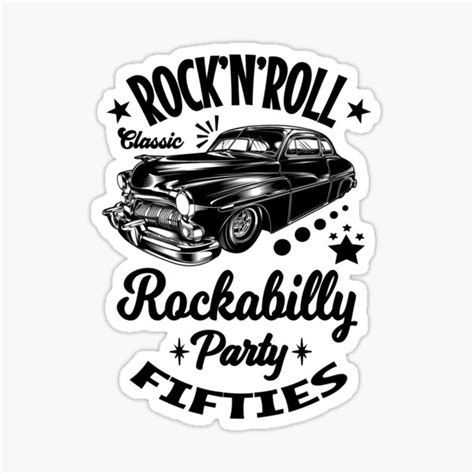 50s Rockabilly 1950s Sock Hop Party Vintage Rock And Roll Sticker For