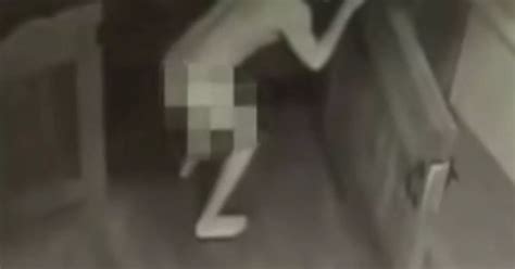Naked Intruder In Ronald Reagan Mask Wearing Sock Over His Privates Caught On Cctv Outside Tv