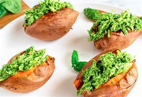 Have fun with your toppings and customize 7. Stuffed Sweet Potatoes with Pesto Chicken - Mel Harris ...