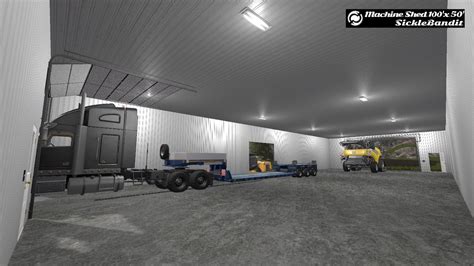 Machine Shed 100x50 Functional V10 Fs17 Farming Simulator 17 Mod