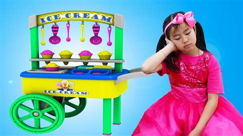Emma And Jannie Pretend Play With Ice Cream Cart Food Toys Youtube