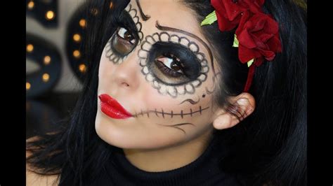 Easy Sugar Skull Halloween Makeup Tutorial Sccastaneda Halloween