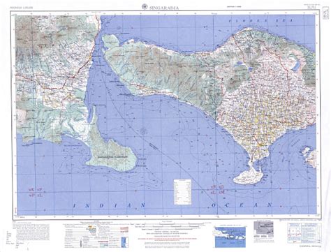Takjub Indonesia Peta Topografi Bali Skala 250k