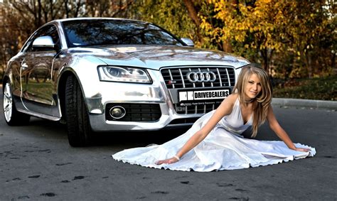 Download Audi Woman Girls And Cars Hd Wallpaper