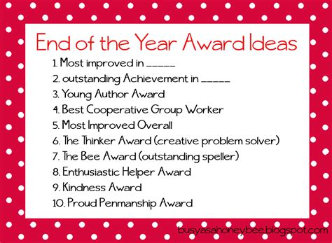 Teacher Awards End Of Year Ideas