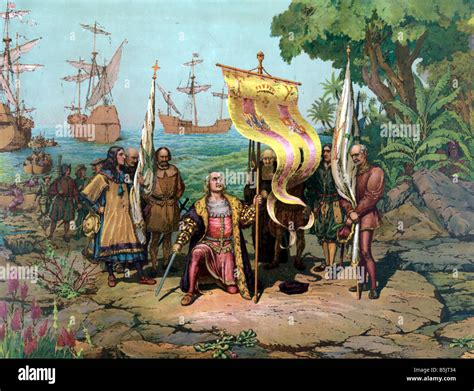 Spanish Colonization Of The Americas Stock Photo Alamy