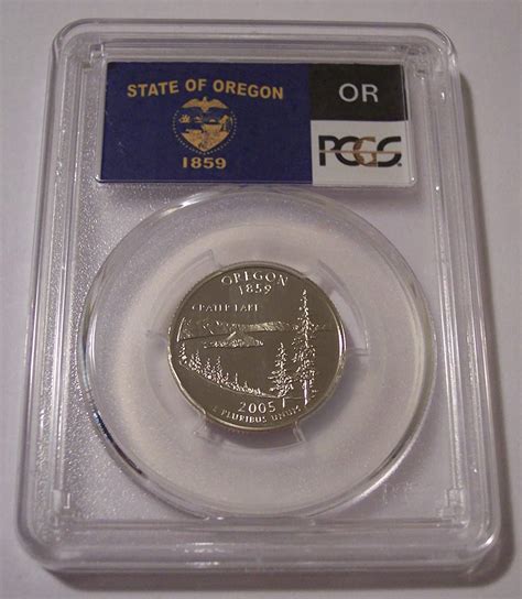 2005 S Oregon State Clad Proof Flag Label Quarter Pr70 Dcam