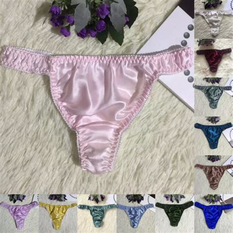 SEXY WOMEN SILK Satin Briefs G String Panties Bikinis Thongs Underwear Knickers PicClick