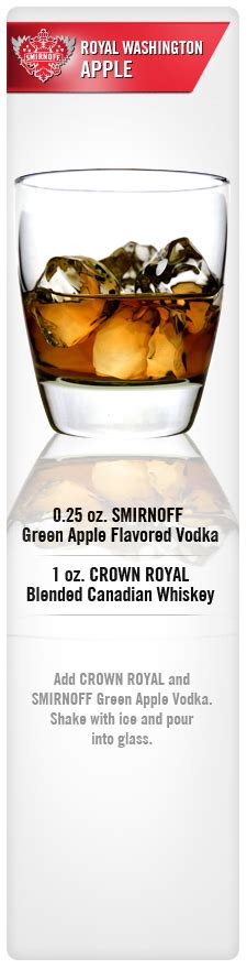 Royal Washington Apple Drink Recipe With Smirnoff Green Apple Flavored Vodka And Crown Royal