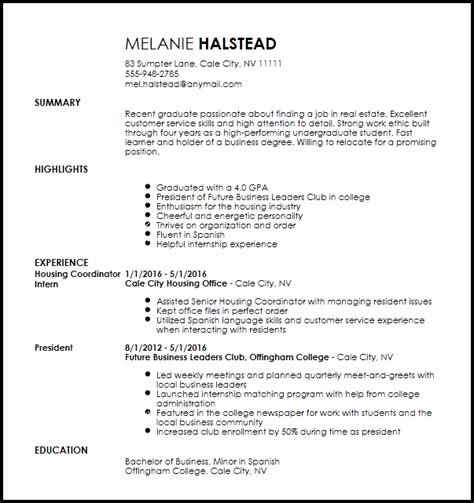 If you waited tables while working as a. Entry Level Apartment Leasing Consultant Resume | Resume-Now