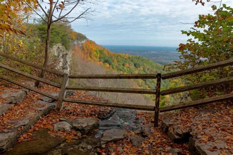 Hiking The Indian Ladder Trail At Thacher State Park Near Albany