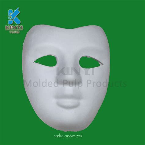 Plain Blank White Paper Pulp Masks Wholesale