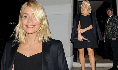 Holly Willoughby Puts On A Leggy Display In Stylish Lbd As She Enjoys A